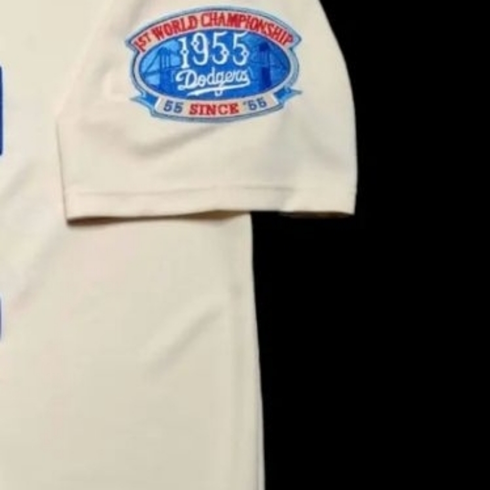 Jackie Robinson Dodgers Jersey Stitched Throwback Breaking Barriers Patch JR Day - Picture 3 of 5